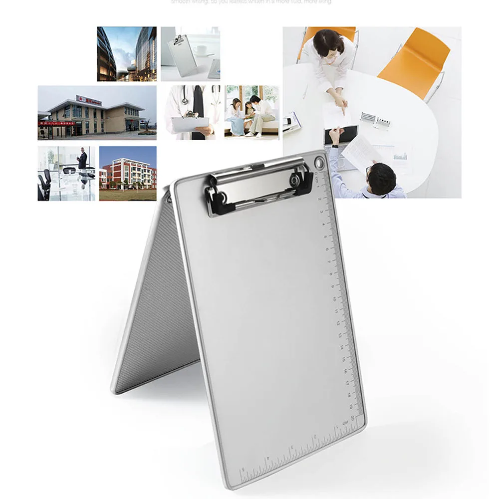 1 шт. креативный Простой алюминиевый А4 буфер обмена с линейкой блокнот держатель