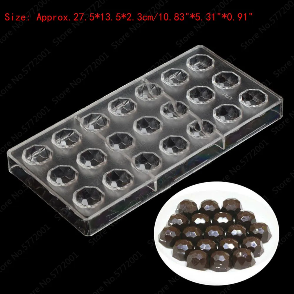 21 Алмазная форма для шоколада Прозрачная Жесткая Форма из поликарбоната Diy 3d