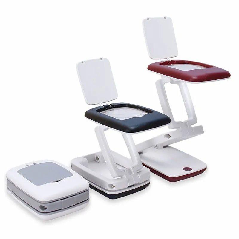 

Портативная настольная Складная лупа, 9 светодиодный, для чтения пожилых людей