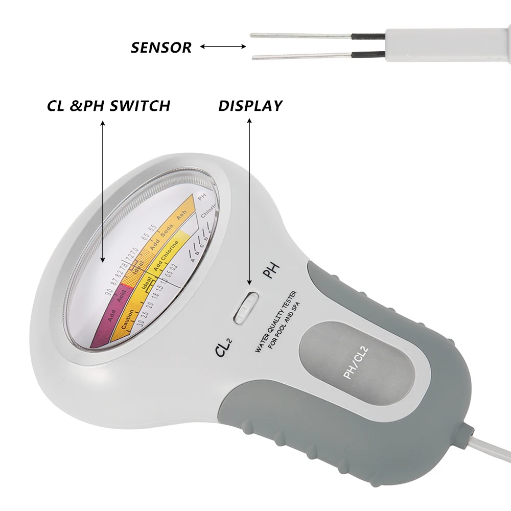 2 в 1 CL2 рН тестер портативный домашний детектор воды без загрязнения для питья