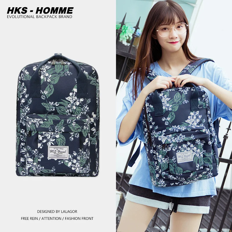 

Harajuku Women Laptop Backpack Canvas School Bags For Teenage Girls PrintingCollege Student Kids Book Bag Rucksack 2022 New