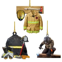 personalized firefighter ornament christmas pendant hangings decor home decor special decoration unique christmas firefighter