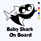 CK20136# наклейки на авто Baby Shark on Board водонепроницаемые наклейки на машину наклейка для авто автонаклейка стикер этикеты винила наклейки стайлинга автомобилей украшения на бампере автомобиля заднее стекло