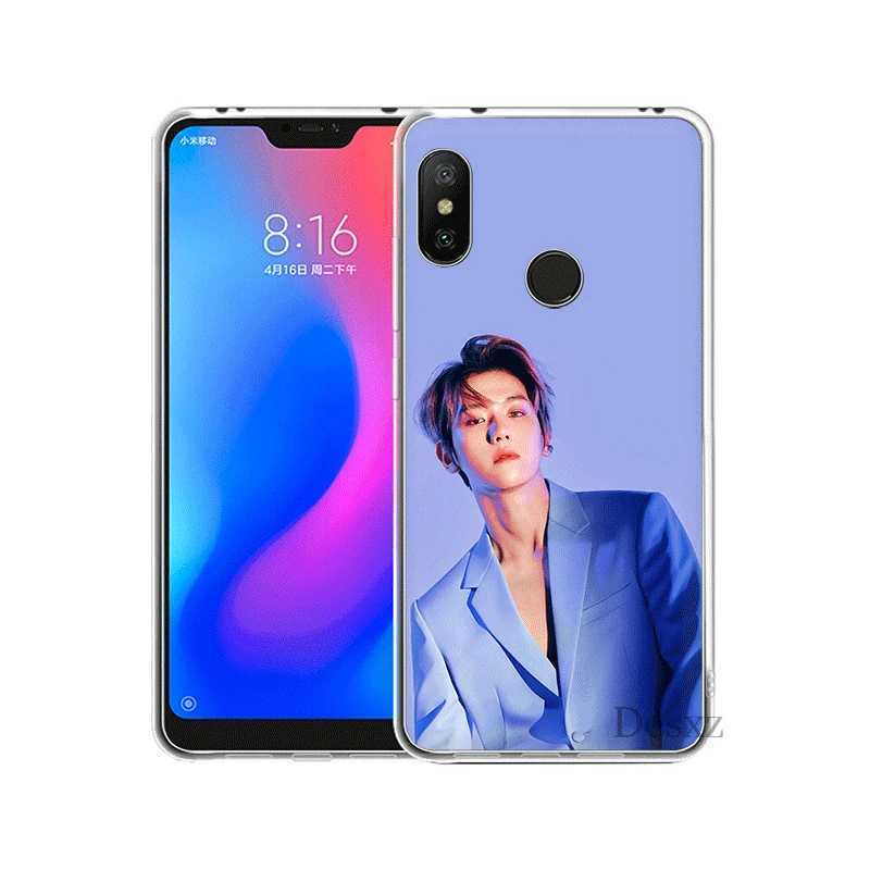 Чехол для Xiaomi Mi 5 мобильного телефона 5S 6 Mix 2S 8 A1 A2 5X 6X Lite F1 9T MAX 3 A3 Pro CC9 CC9E Cover EXO Baekhyun |