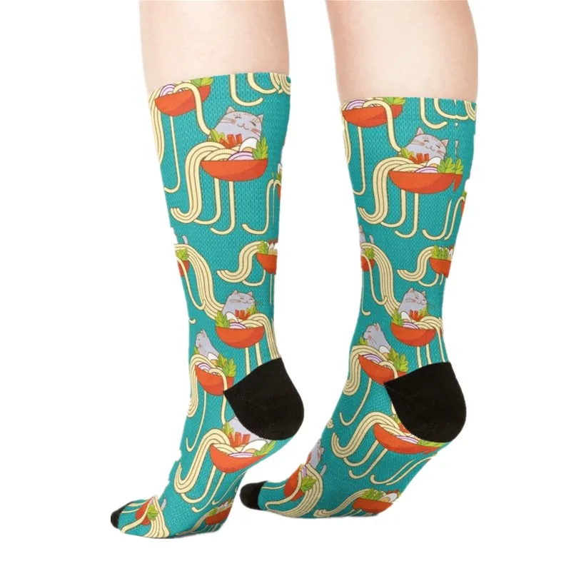 

2021 Women's socks kawaii delicious Pozole Life Printed Socks Women harajuku Happy Funny Novelty cute girl gift Socks for women