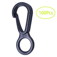50pcs 100pcs plastic mini circle snap hook lobster clip for camping hiking backpack diy key ring keychain clasp