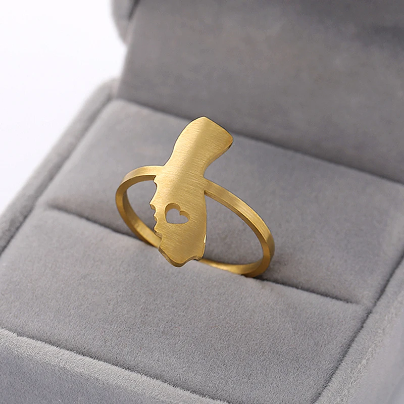 California кольцо с изображением карты Нигерия Кольцо из нержавеющей стали