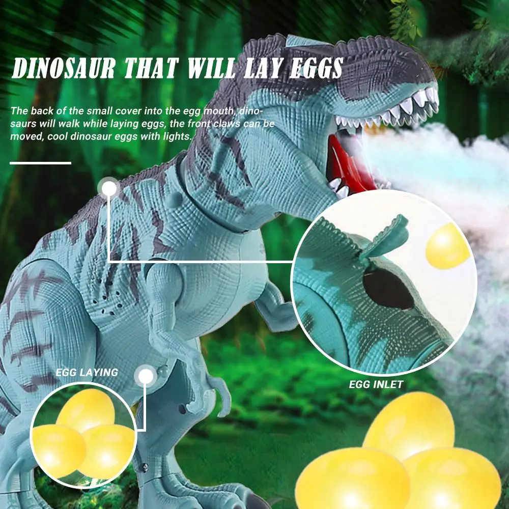 Электрический спрей тираннозавр игрушка Rex набор с яйцами динозавра и бутылкой