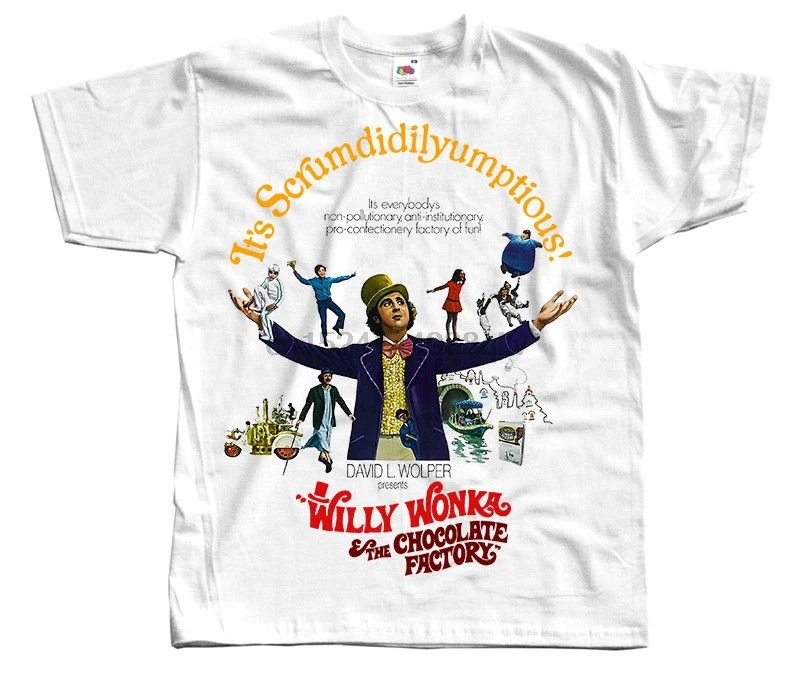 Willy Wonka &amp amp шоколадная фабрика футболка все размеры от S до 4Xl Gene Wilder | Мужская