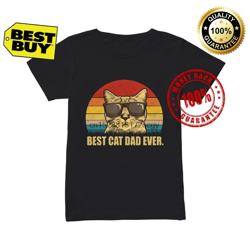 Бренд Лучший Кот Папа когда либо рубашка закат Лето 2019 Мужская футболка с