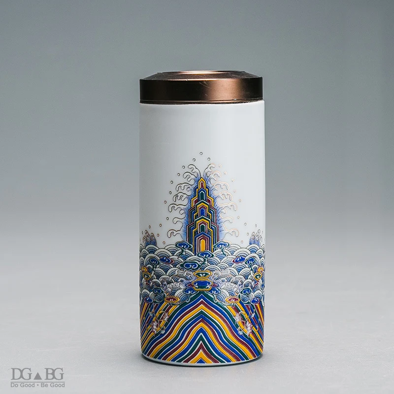 Керамические эмалированные золы урна Золотая проволока цветная эмалированная