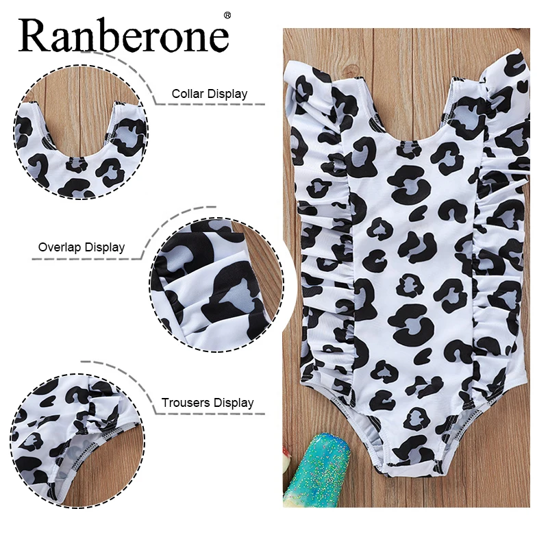 Цельные летние детские леопардовые для малышей и девочек бикини купальный