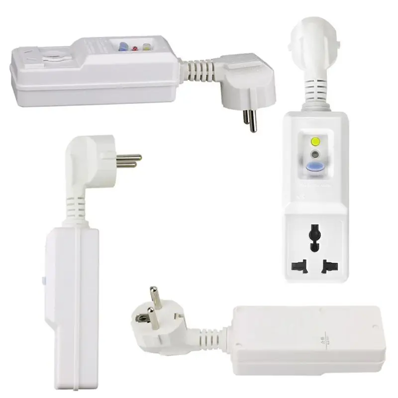 

16A EU Socket Adaptor Home Circuit Breaker Plug Safety Leakage Protection Trip Switch Socket