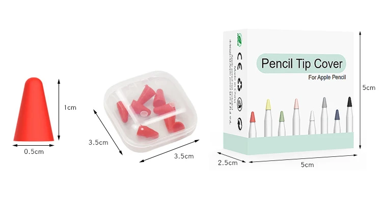 8 шт. силиконовый Сменный Чехол с наконечником защитный чехол для Apple Pencil 1st 2nd