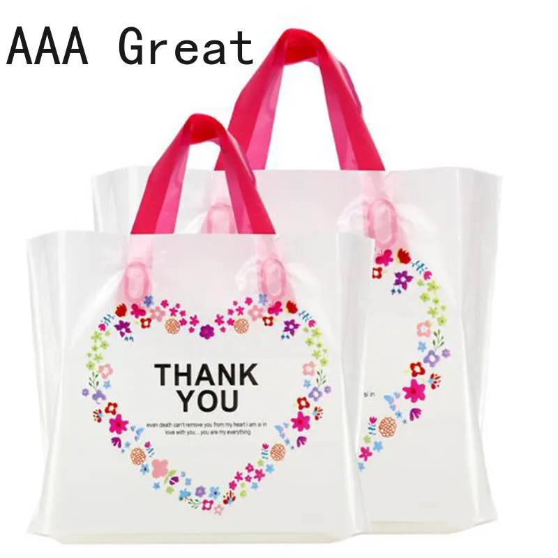 

Пластиковые пакеты для покупок с ручкой, 50 шт./лот