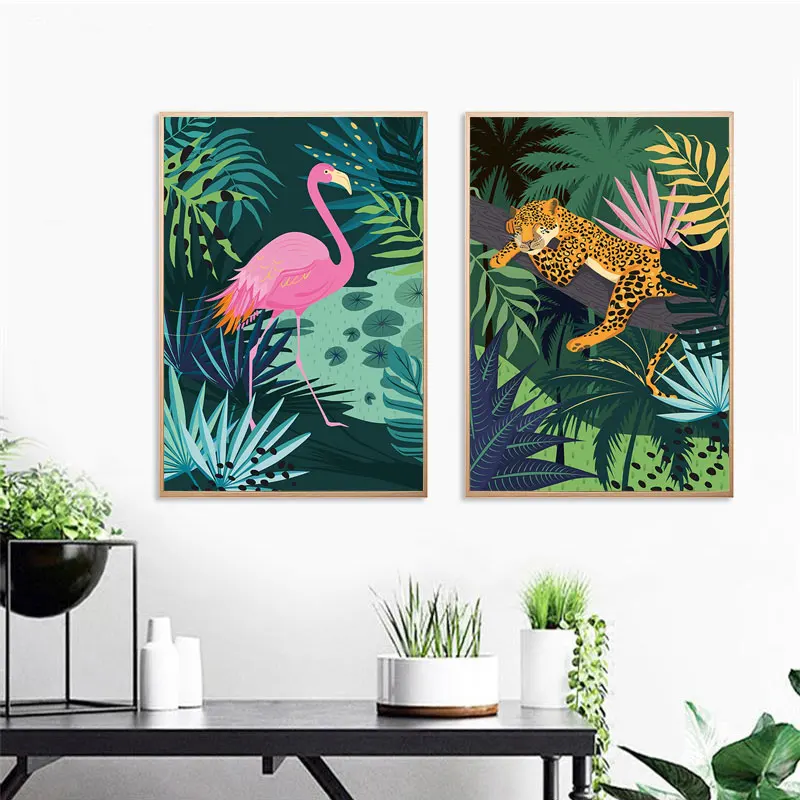 Настенные плакаты и принты картина с рисунком животных Koala Jungle в скандинавском