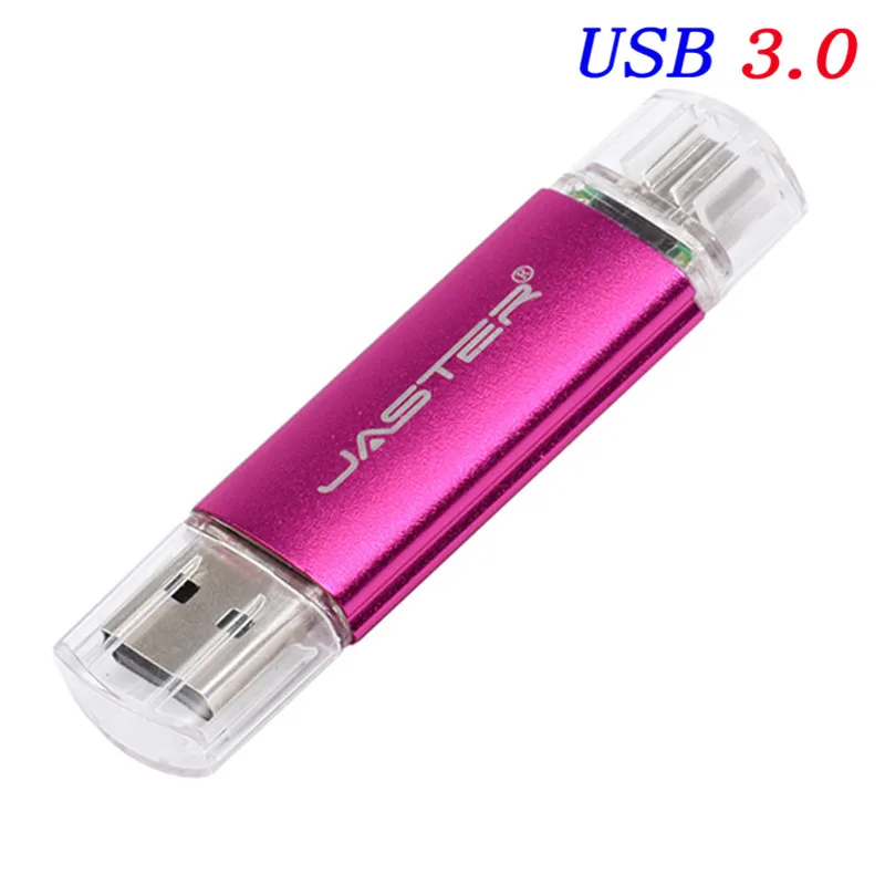 Black Новинка, JASTER, OTG USB флеш-накопитель, высокоскоростной флеш-накопитель, 128 ГБ, 64 ГБ, 2 в 1, микро Usb флешка, 3,0, 32 ГБ, 16 ГБ, 8 ГБ, флеш-накопитель, флешка - Цвет: Black