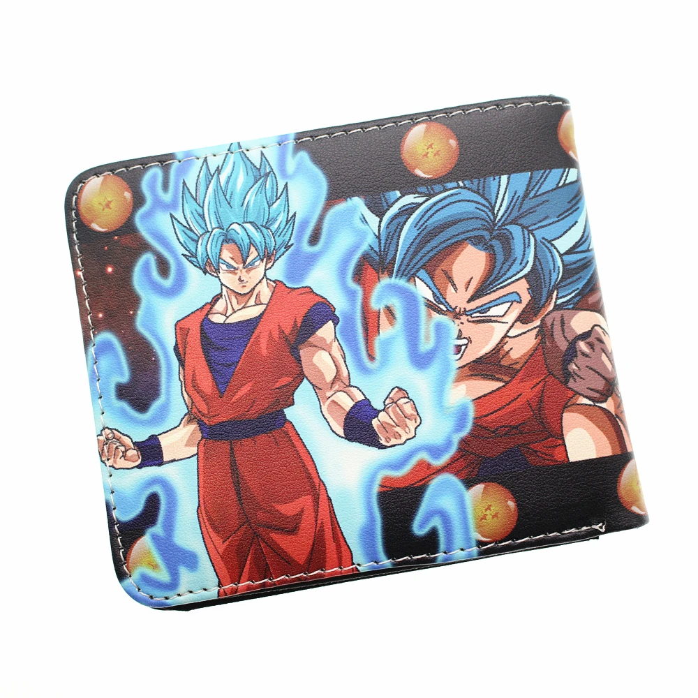 Аниме Dragon Ball Z кошелек Супер Saiyan Goku Vegetto для мальчиков и девочек карман на молнии для монет PU короткий держатель для карт