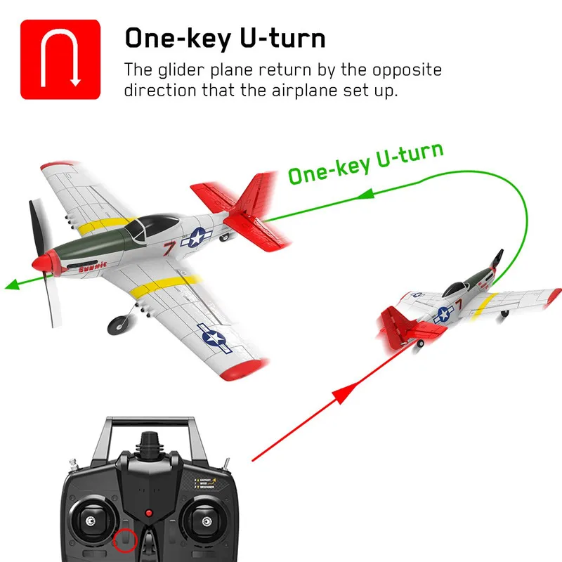 Eachine Mini P 51D EPP 400 мм Wingspan 2 4G 6 осевой Электрический Открытый неподвижное крыло RTF RC