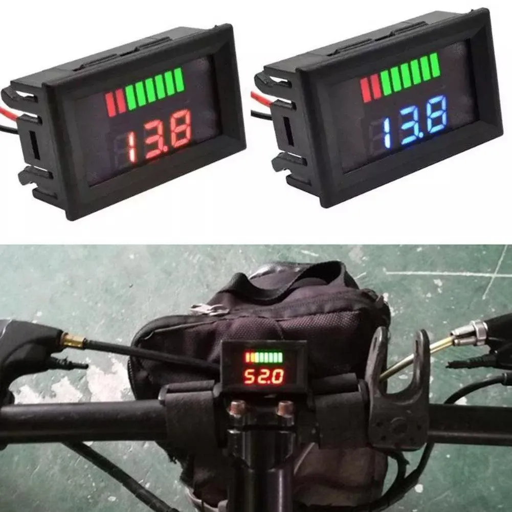 

12V-72V Car Marine Motorcycle LED Digital Voltmeter Voltage Meter Battery Gauge Electricity Meter Displayer Panel Hot Sale