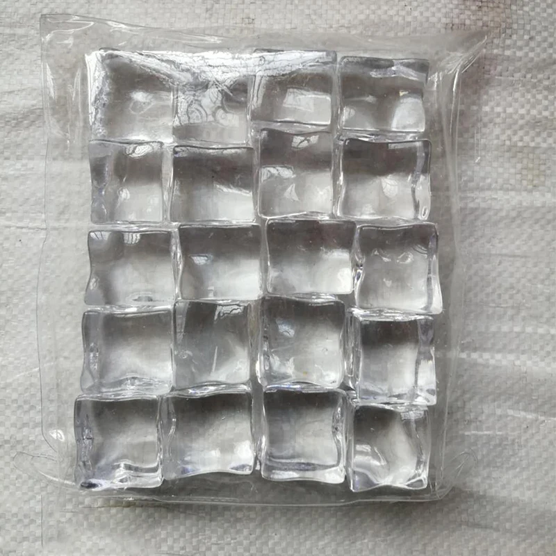 High Quality 10Pcs 20mm/25mm/30mm Artificial Acrylic Square Shape Ice Cubes Photography Props Hot Sales #A | Дом и сад