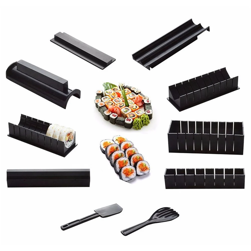

Sushi Making Kit DIY Sushi Making Kit Roll Sushi Maker Rice Roll Mold 11 Pieces DIY Sushi Set FPing