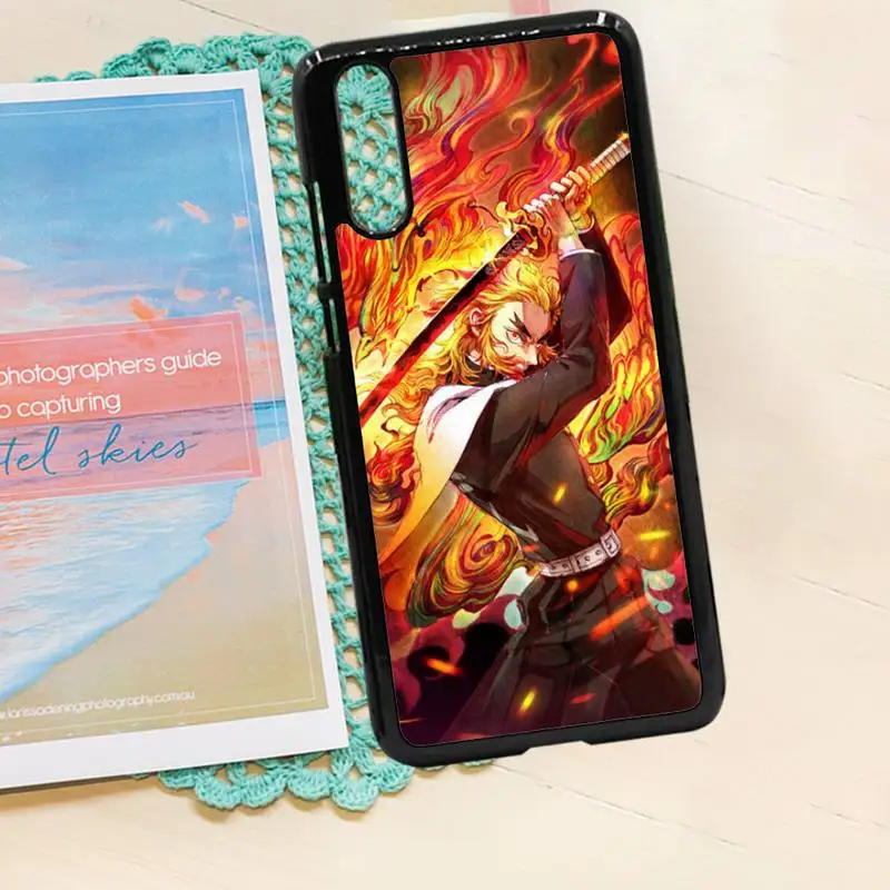 

Kyojuro Rengoku anime Deman slayer luxury Anti-fall Phone Case PC for iPhone 11 12 pro XS MAX 8 7 6 6S Plus X 5S SE 2020 XR