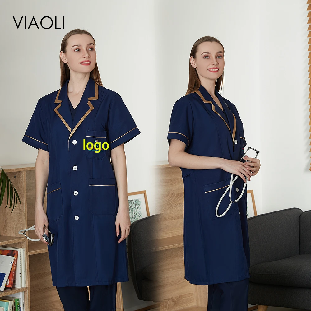 

Women Spa Uniforms Work Clothing Lab Coats New Lab Clothes Short/long Sleeved Coats Beauty Salon Workwear Section Uniforms