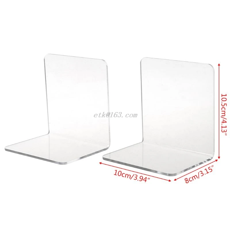 2 шт. прозрачный акриловый l-образный органайзер для книг настольный держатель