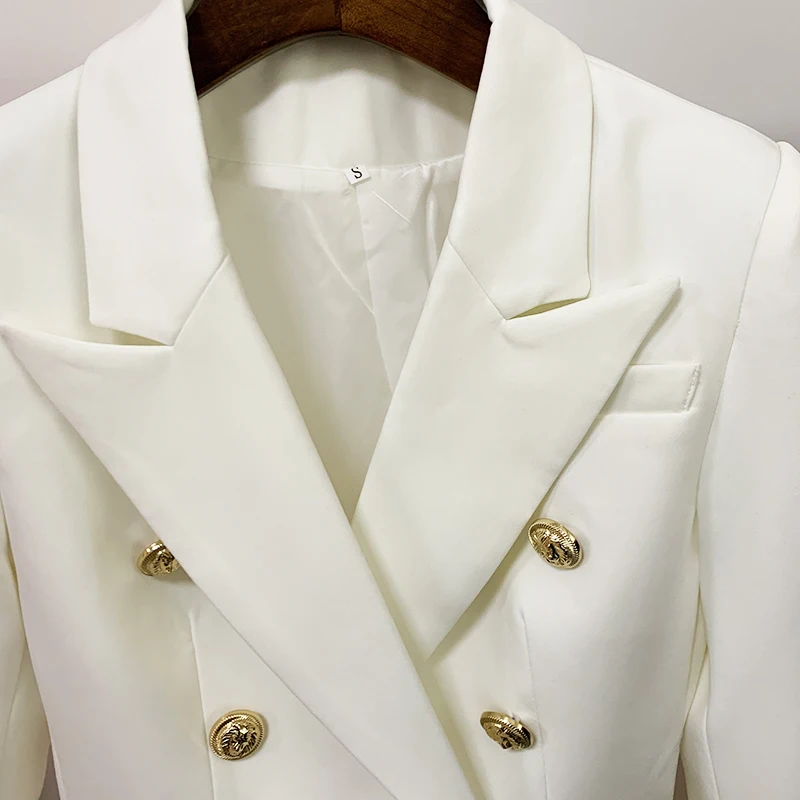 Высококачественная Новая мода 2022 Дизайнерская куртка Женская Классическая двубортная фотовнешняя