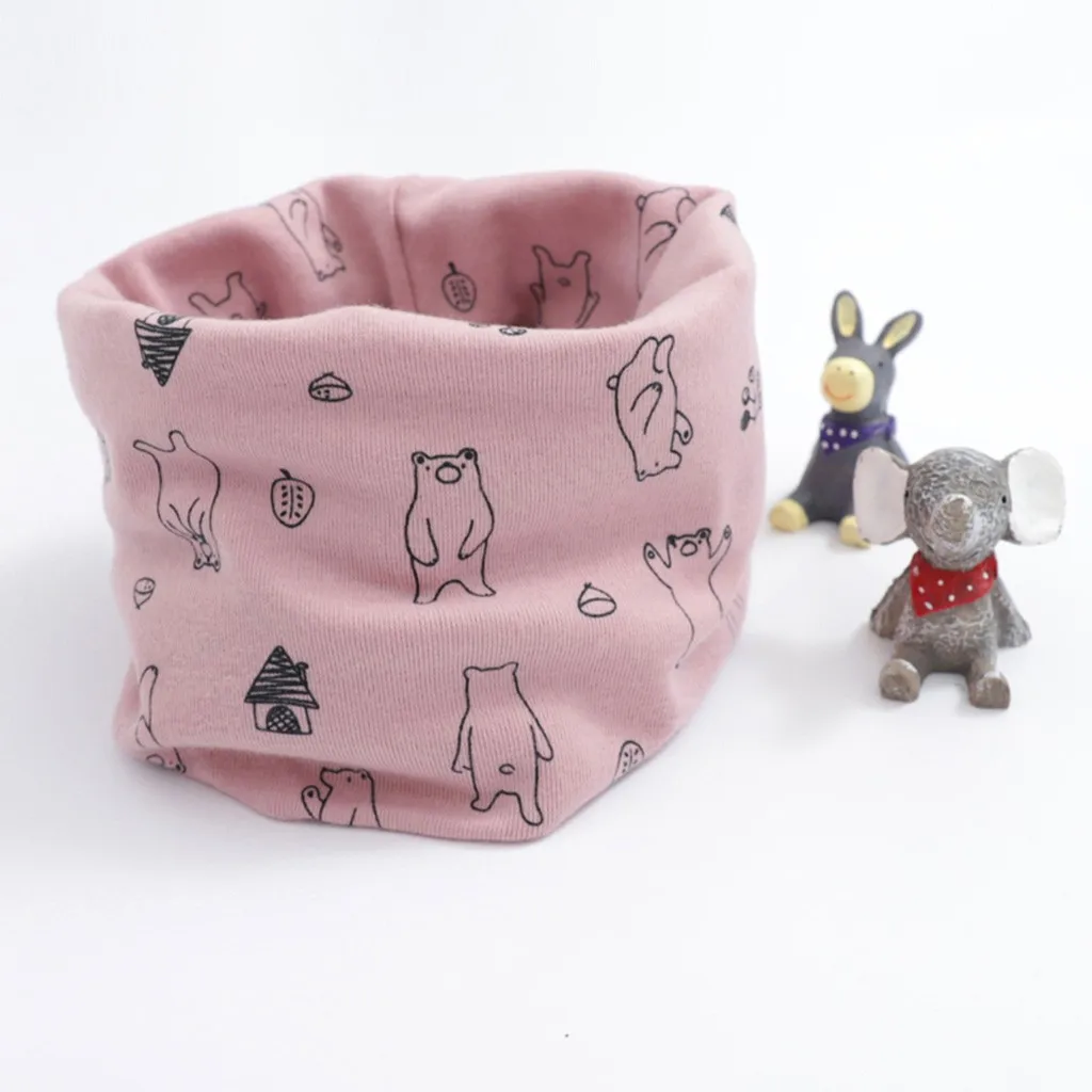 Осенне-зимний шарф для малышей девочек и мальчиков с героями мультфильмов