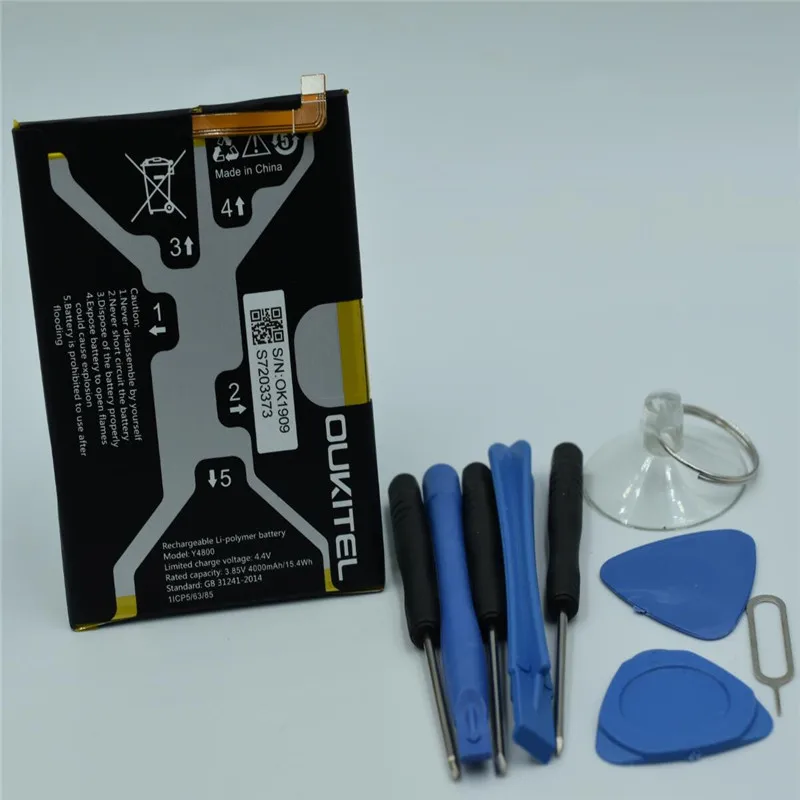 Дата производства 2023 года для аккумулятора OUKITEL Y4800, 4000 мАч, длительное время ожидания, высокая емкость для аккумулятора OUKITEL Y4800