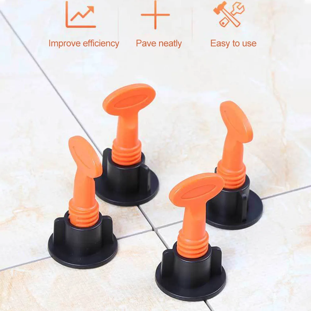 

572pcs Flat Ceramic Easy Install With Wrench Tile Leveling System Kit Construction Tools Reusable Floors T Type Replaceable Pins