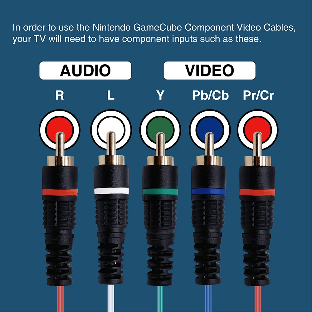 Компонентный кабель Bitfunx NGC для Gamecube Nintendo 5RCA YPbPr полная поддержка видео и аудио