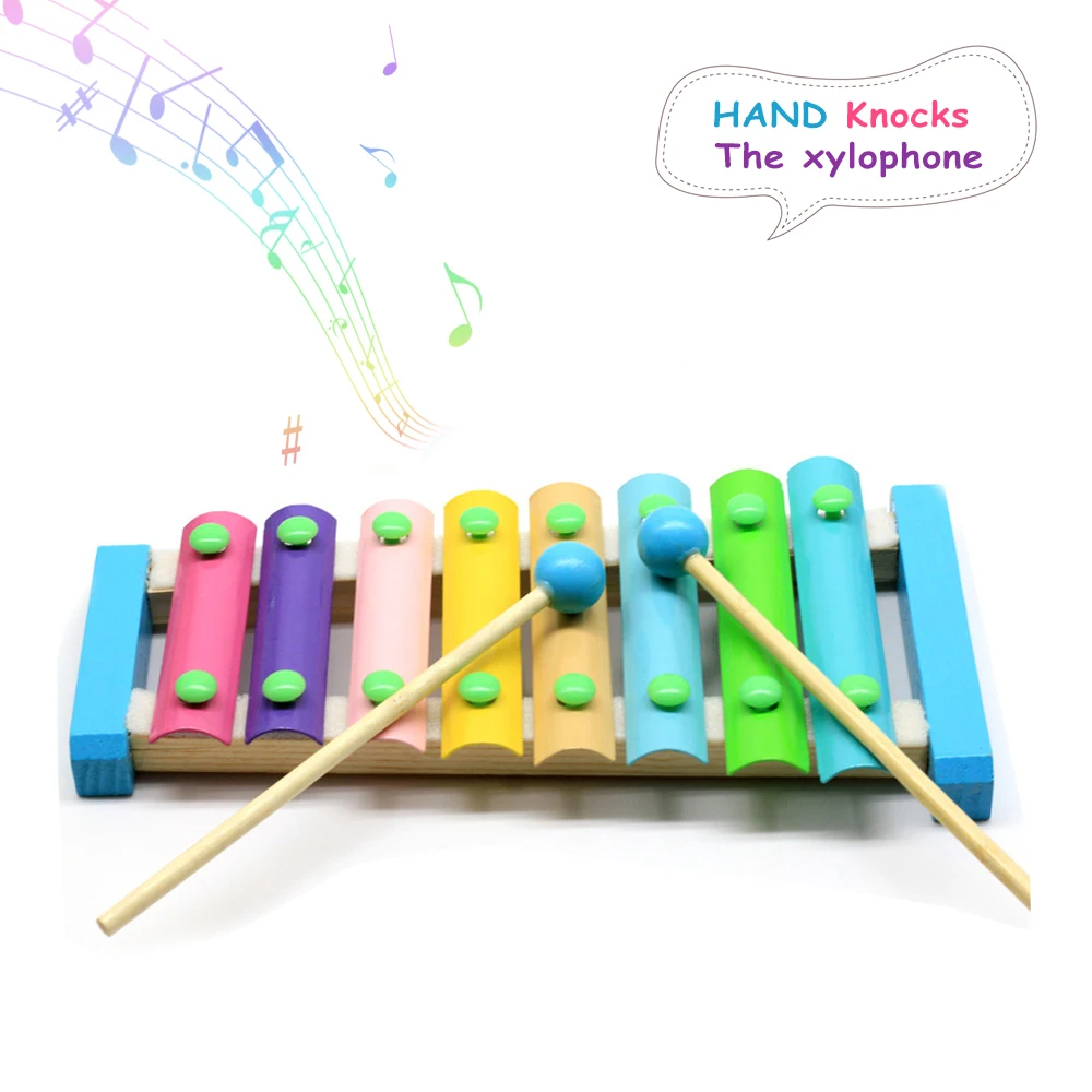 Новое поступление музыкальный инструмент, игрушка 8keys деревянный Ксилофоны Для детей развивающие игрушки для детей Музыка обучающих игрушек для детей подарки оптом