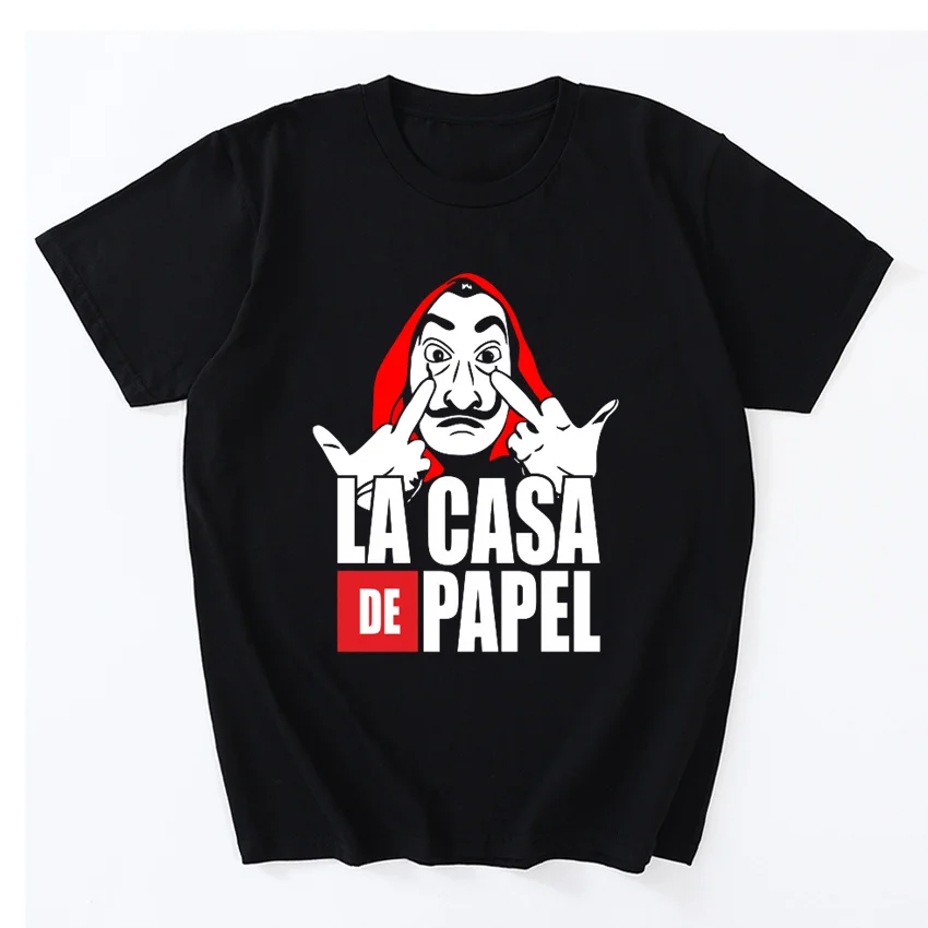 

Популярная футболка с надписью «La Casa De Papel» Bella Hello, хлопковая Повседневная футболка с коротким рукавом и круглым вырезом, свободная удобная ...