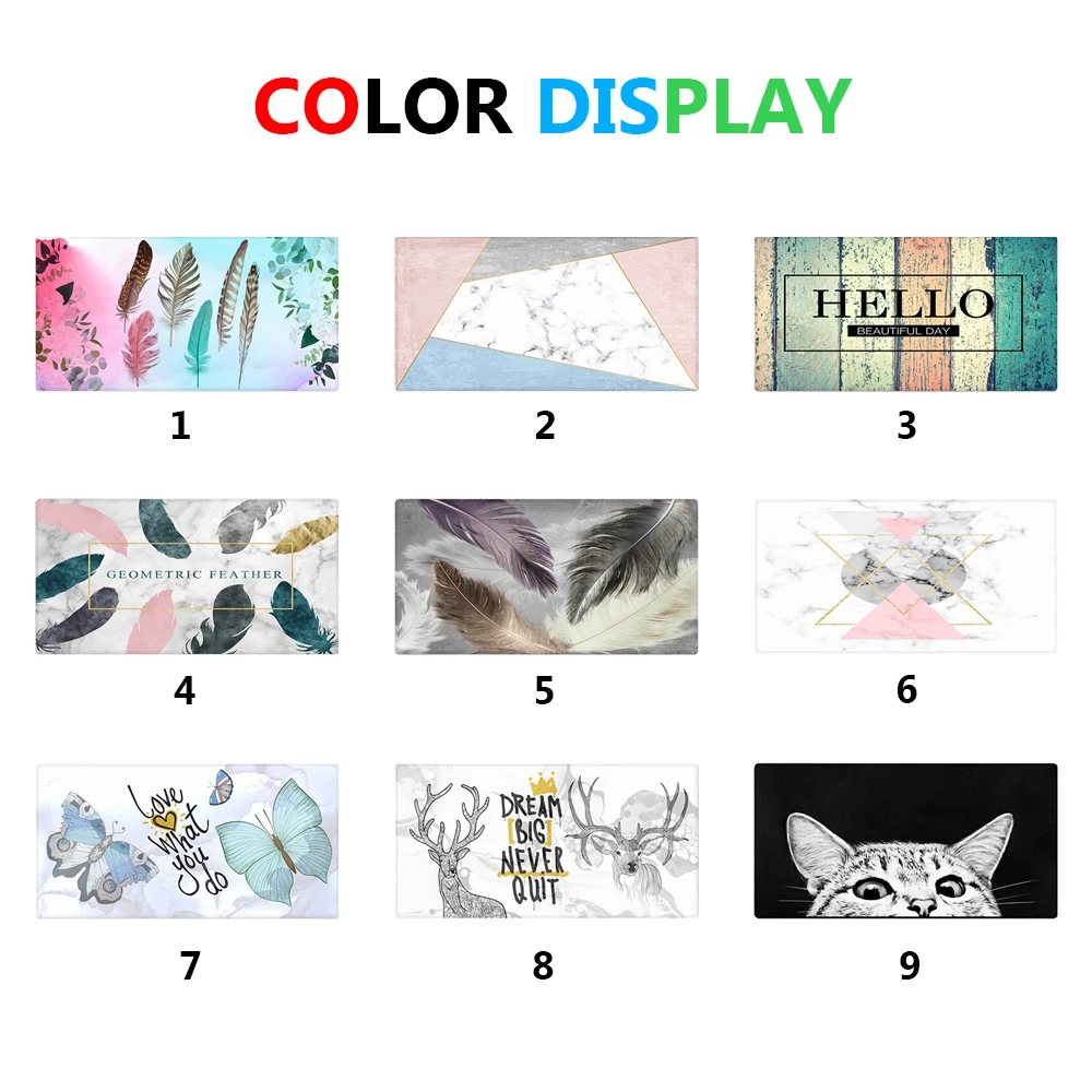 

Large Size Mouse Pad Flower Print Locking Edge Computer Gaming Mousepad Keyboard Laptop Cushion Office Home Desk Mats