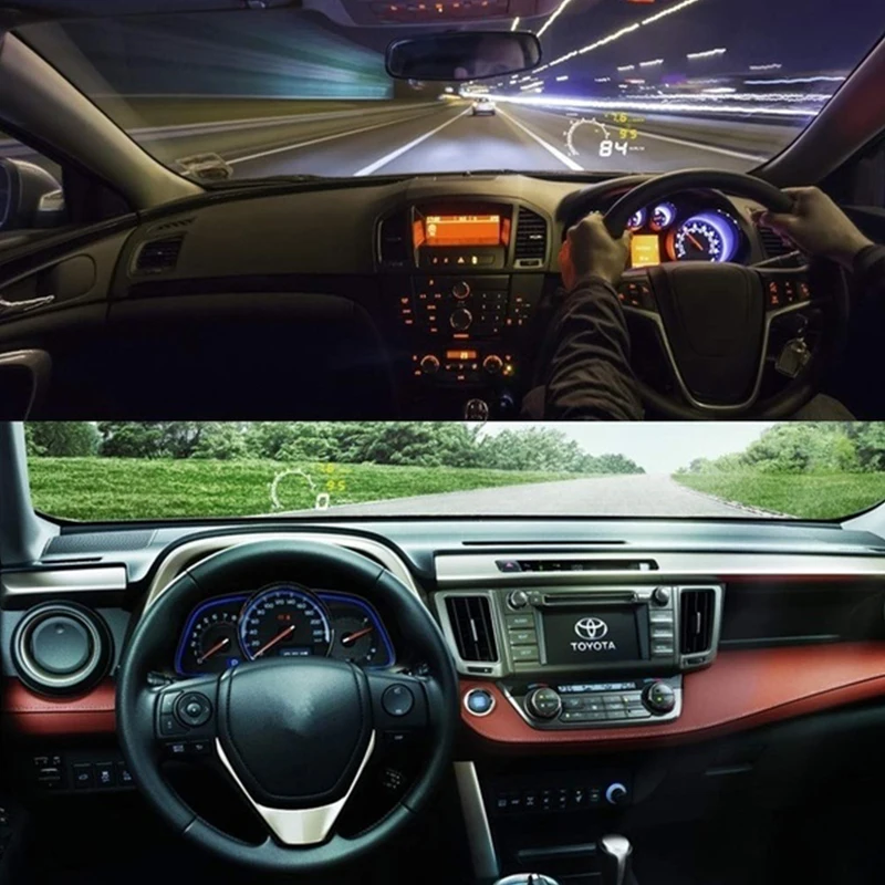 Универсальный автомобильный интерфейс OBDII HUD проекционный дисплей с индикатором