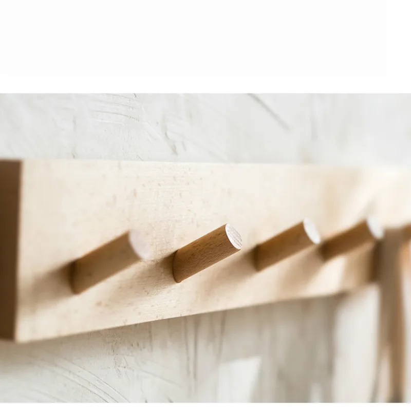 Крючок для пальто из натурального деревянный настенный крючок шляпы сумки