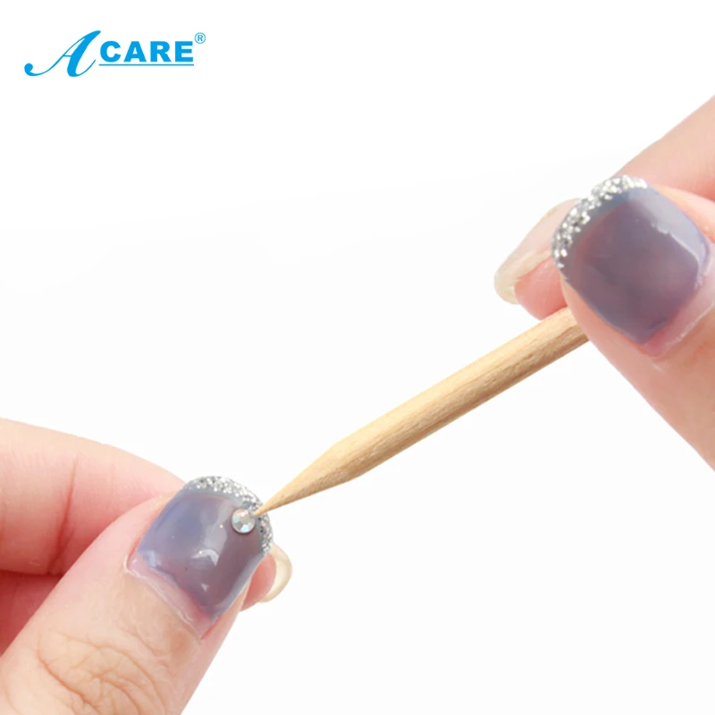 

ACARE 100pcs/set 50pcs/set Women Lady Double End Nail Art Wood Stick Cuticle Pusher Remover Pedicure Professional Nail Art Tool