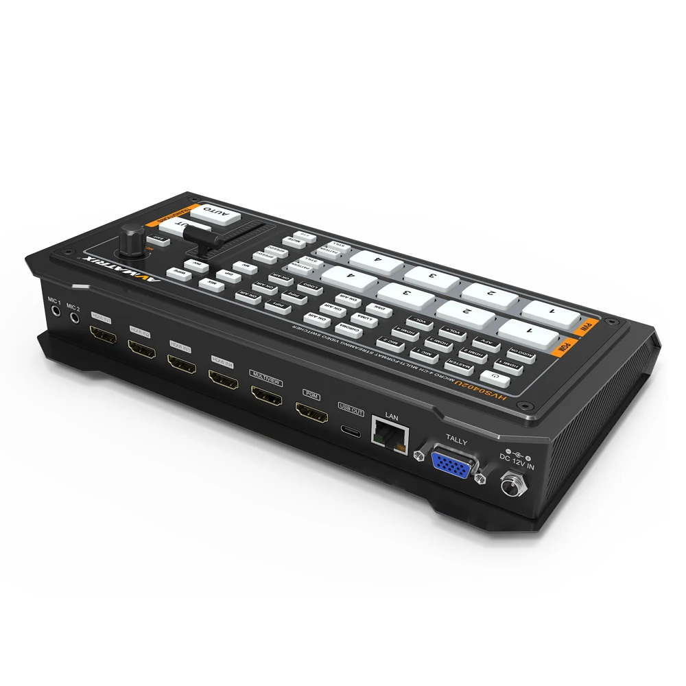 Avmatrix HVS0402U новый 4-канальный HDMI видеопереключатель для прямой трансляции Qith Luma