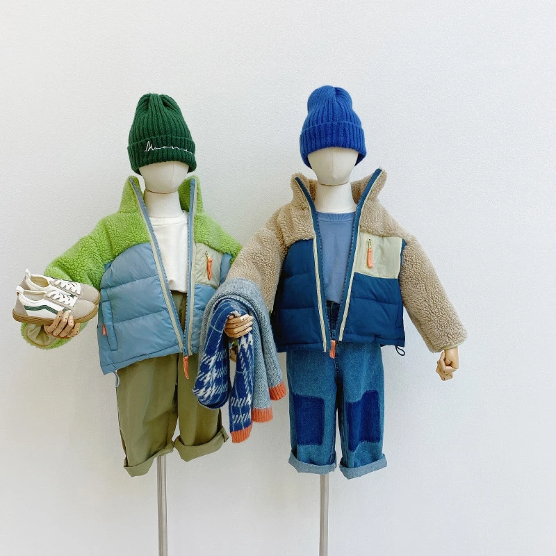 

5 Colors Children's Warm Down Jacket Stand-up Collar Winter Clothes for Girls and Boys