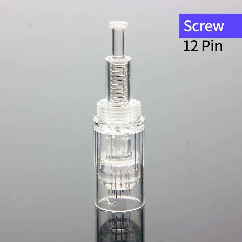 Screw 12pin 10/20/50 шт винт картридж Замена для Microneedling пера микро иглы 9 pin/12-контактный/36 pin/микро нано иглы для татуировки - Габаритные размеры: Screw 12pin