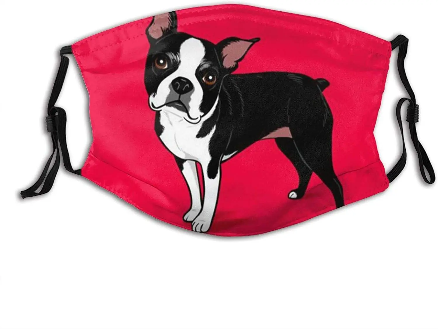 

Terrier Dog Red Face Mask With Filter Pocket Washable Reusable Face Bandanas Balaclava With 2 Pcs Filters