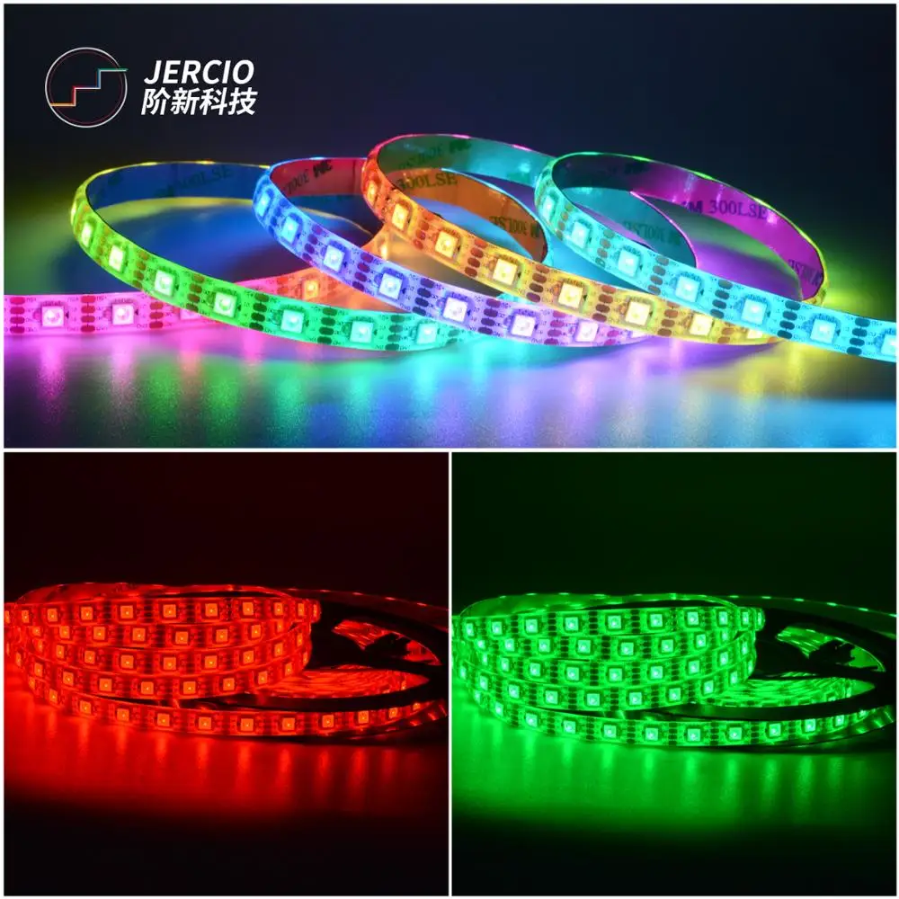 JERCIO 1 м/2 м/4 м/5 м XT1511S (может заменить WS2813b) точечное возобновление двойной линии
