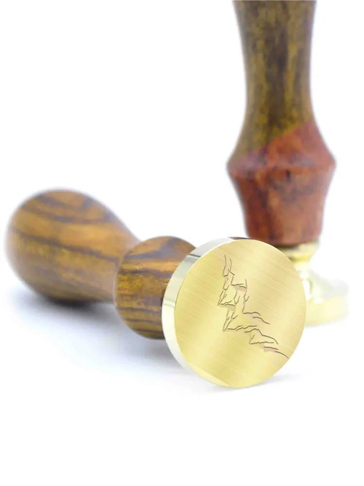 Восковый узор гор печать B21 на заказ Свадебный Воск начальный штамп деревянная