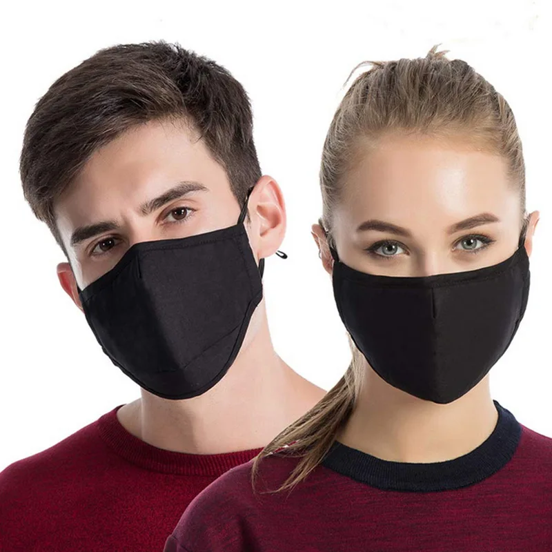 PM2.5 Пылезащитная хлопковая маска со сменным активированным фильтром и клапанами