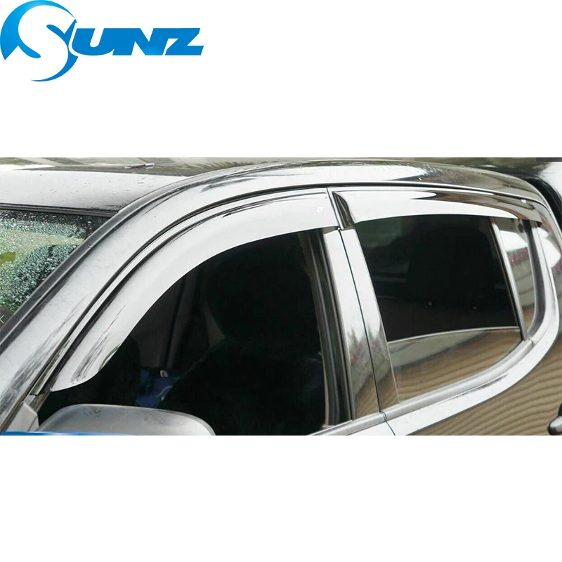 Боковых окон для NISSAN NAVARA D40 двери козырек для NISSAN NAVARA 2006 2007 2008 2009 2010 2011 2012 2013 SUNZ