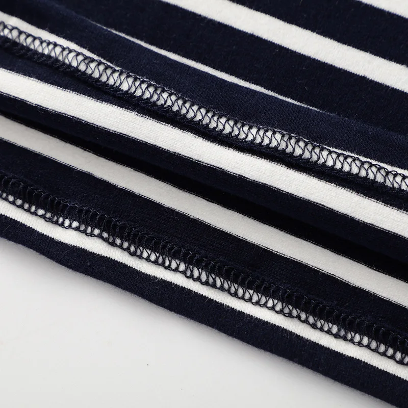 Летняя хлопковая футболка в полоску для мальчиков футболки с короткими рукавами