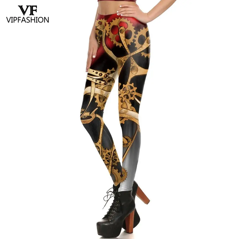 Женские леггинсы с 3D принтом в стиле стимпанк|Легинсы| |